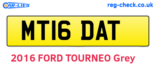 MT16DAT are the vehicle registration plates.