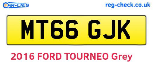 MT66GJK are the vehicle registration plates.