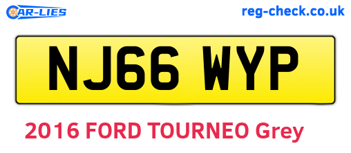 NJ66WYP are the vehicle registration plates.