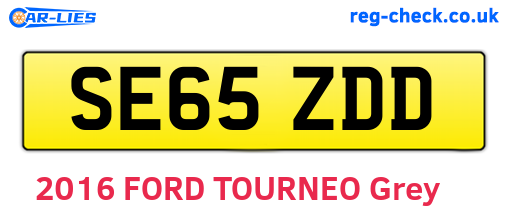 SE65ZDD are the vehicle registration plates.