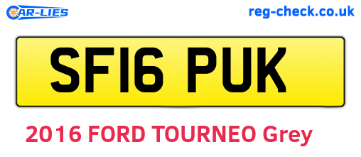 SF16PUK are the vehicle registration plates.
