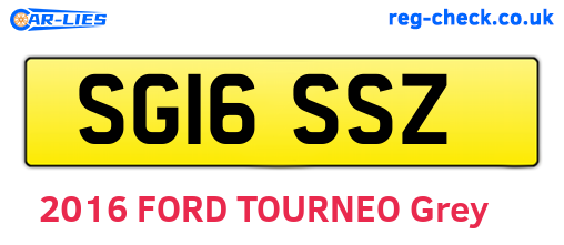 SG16SSZ are the vehicle registration plates.