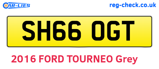 SH66OGT are the vehicle registration plates.