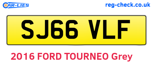 SJ66VLF are the vehicle registration plates.