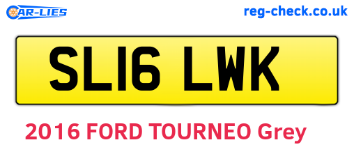 SL16LWK are the vehicle registration plates.