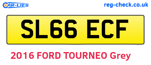 SL66ECF are the vehicle registration plates.