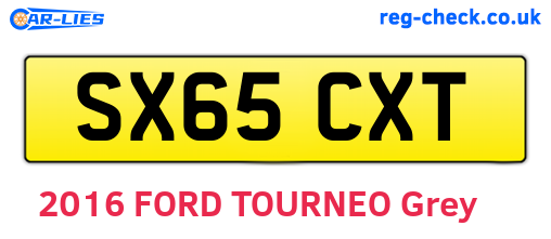 SX65CXT are the vehicle registration plates.