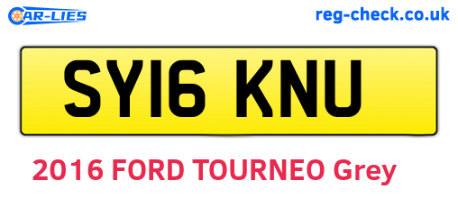 SY16KNU are the vehicle registration plates.