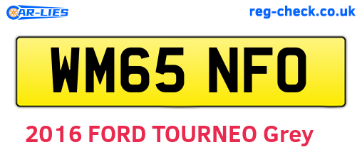 WM65NFO are the vehicle registration plates.