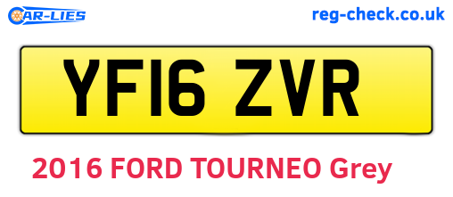 YF16ZVR are the vehicle registration plates.