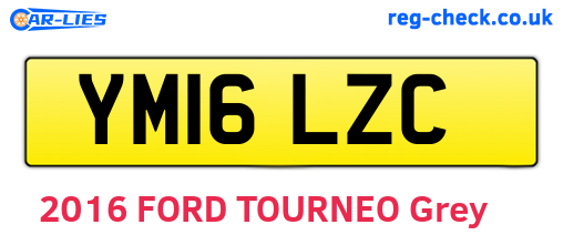 YM16LZC are the vehicle registration plates.