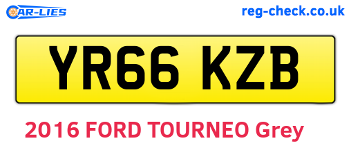 YR66KZB are the vehicle registration plates.