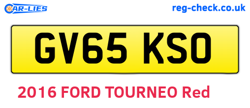 GV65KSO are the vehicle registration plates.