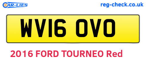 WV16OVO are the vehicle registration plates.