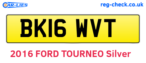 BK16WVT are the vehicle registration plates.