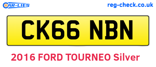 CK66NBN are the vehicle registration plates.