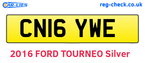 CN16YWE are the vehicle registration plates.