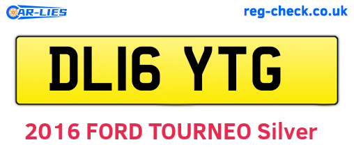 DL16YTG are the vehicle registration plates.