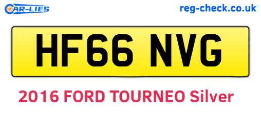 HF66NVG are the vehicle registration plates.
