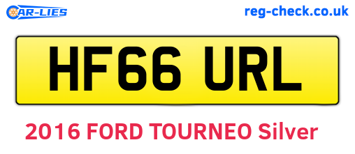 HF66URL are the vehicle registration plates.