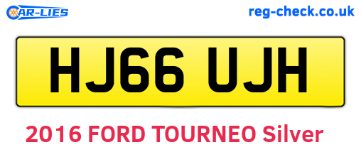 HJ66UJH are the vehicle registration plates.
