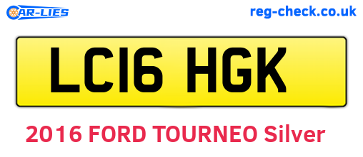 LC16HGK are the vehicle registration plates.