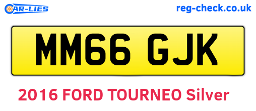MM66GJK are the vehicle registration plates.