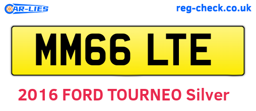 MM66LTE are the vehicle registration plates.