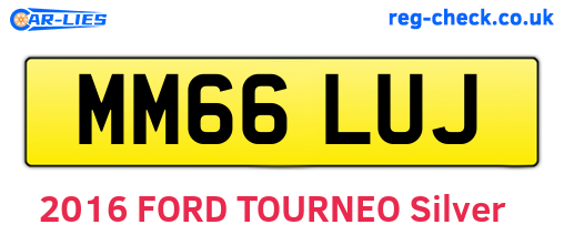 MM66LUJ are the vehicle registration plates.