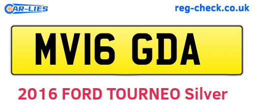MV16GDA are the vehicle registration plates.