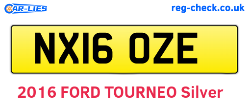 NX16OZE are the vehicle registration plates.