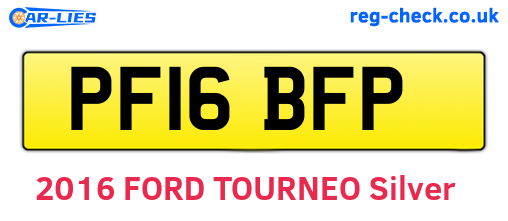 PF16BFP are the vehicle registration plates.