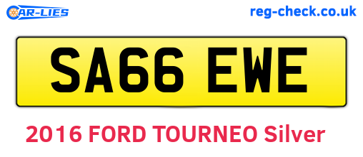 SA66EWE are the vehicle registration plates.