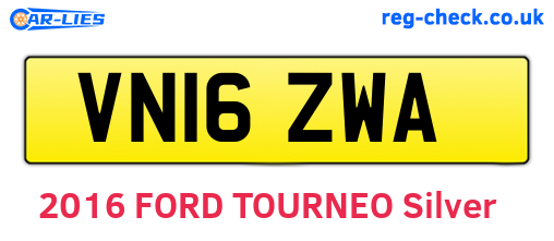 VN16ZWA are the vehicle registration plates.