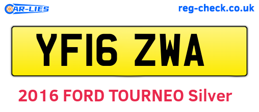 YF16ZWA are the vehicle registration plates.