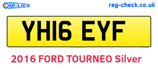 YH16EYF are the vehicle registration plates.