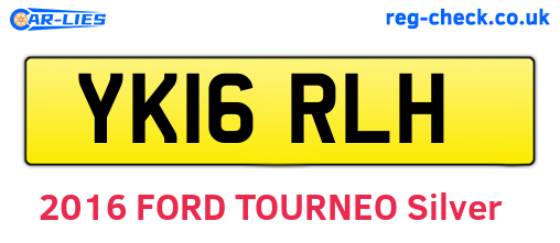 YK16RLH are the vehicle registration plates.