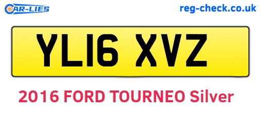 YL16XVZ are the vehicle registration plates.