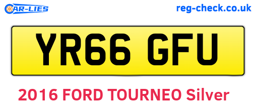 YR66GFU are the vehicle registration plates.