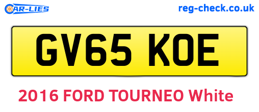 GV65KOE are the vehicle registration plates.