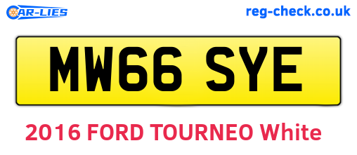 MW66SYE are the vehicle registration plates.