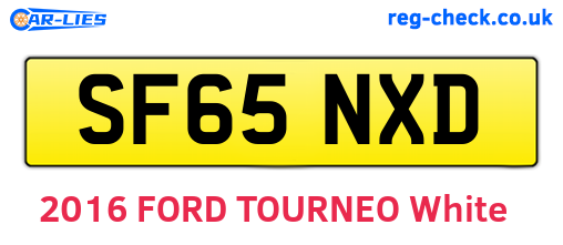 SF65NXD are the vehicle registration plates.