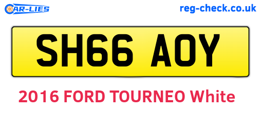 SH66AOY are the vehicle registration plates.