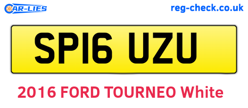 SP16UZU are the vehicle registration plates.