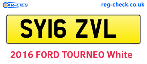 SY16ZVL are the vehicle registration plates.