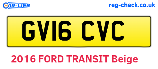 GV16CVC are the vehicle registration plates.