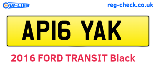AP16YAK are the vehicle registration plates.