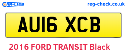 AU16XCB are the vehicle registration plates.