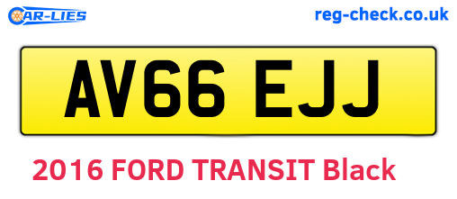 AV66EJJ are the vehicle registration plates.