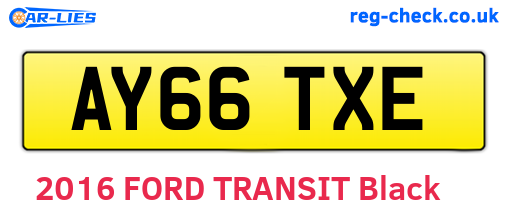 AY66TXE are the vehicle registration plates.